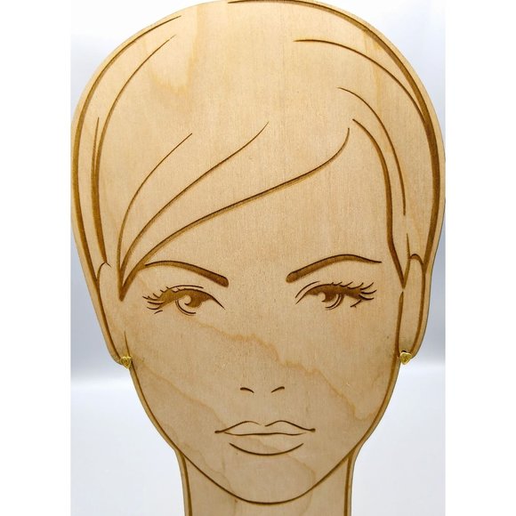 Vintage Tiny Etched Heart Stud Earrings, Minimalist Gold Tone - Picture 4 of 4